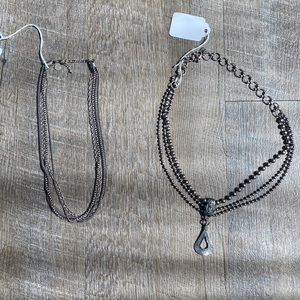 2 sterling silver necklaces
